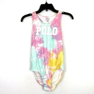 Polo Ralph Lauren Girl’s Pink Tie Dye One Piece Swimsuit Size 16